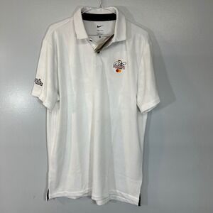 Nike Dri-FIT Arnold Palmer Invitational Golf Polo Shirt White Camo Mens Large L